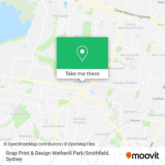 Snap Print & Design Wetherill Park / Smithfield map