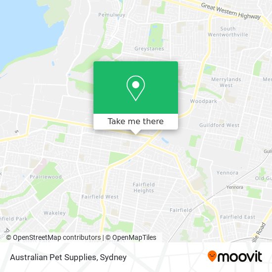 Mapa Australian Pet Supplies