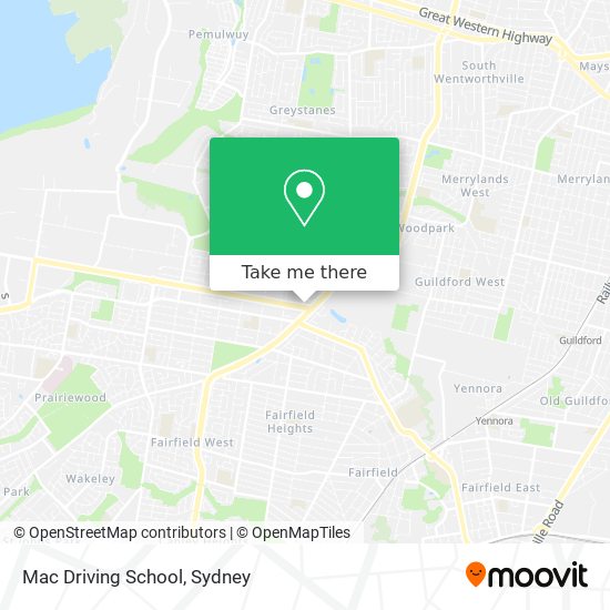 Mac Driving School map