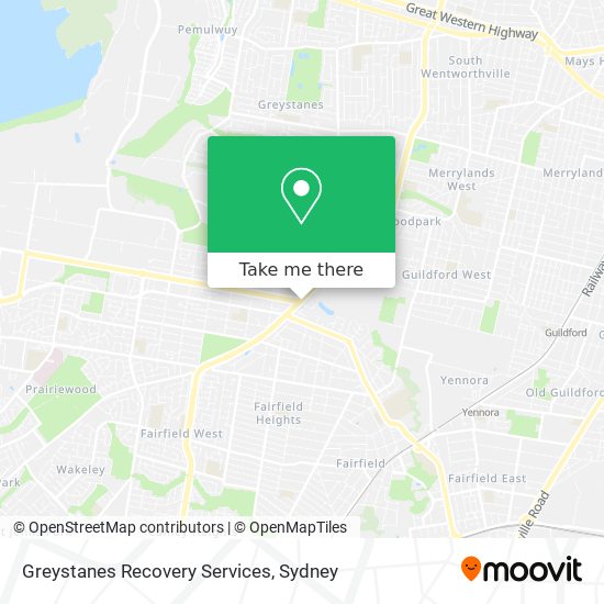 Mapa Greystanes Recovery Services