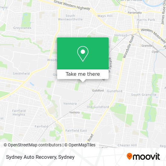 Sydney Auto Recovery map