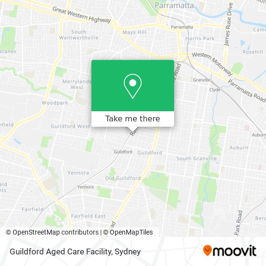 Guildford Aged Care Facility map