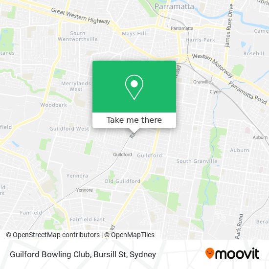 Guilford Bowling Club, Bursill St map
