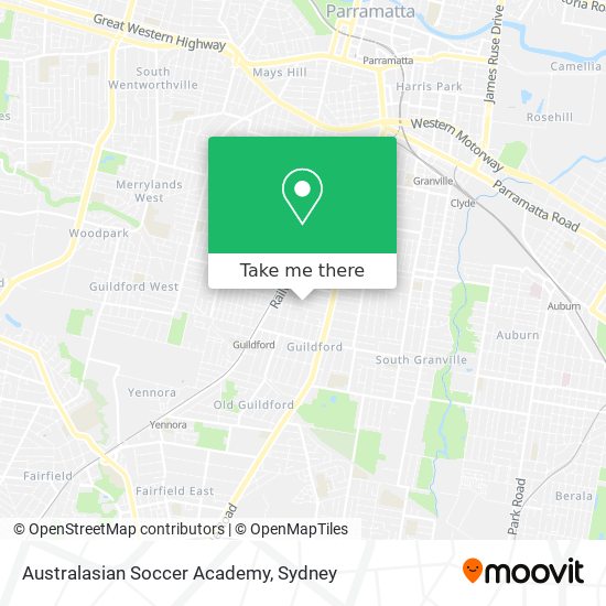 Mapa Australasian Soccer Academy