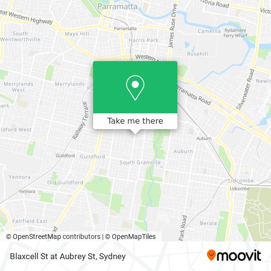 Mapa Blaxcell St at Aubrey St