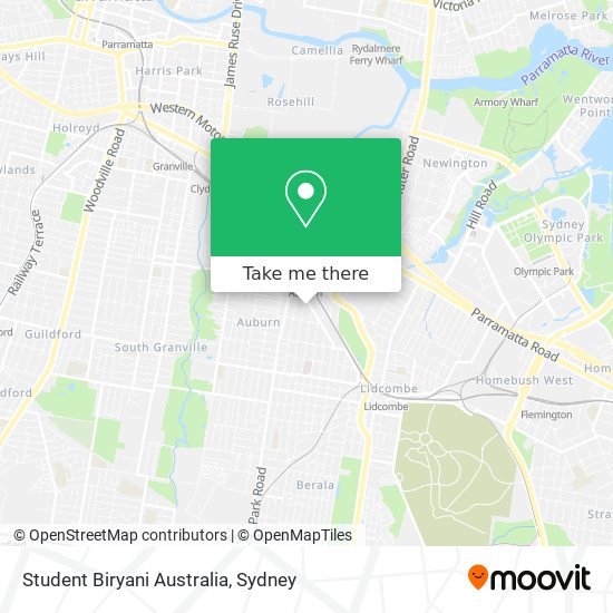 Student Biryani Australia map