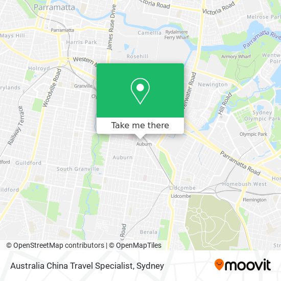 Australia China Travel Specialist map