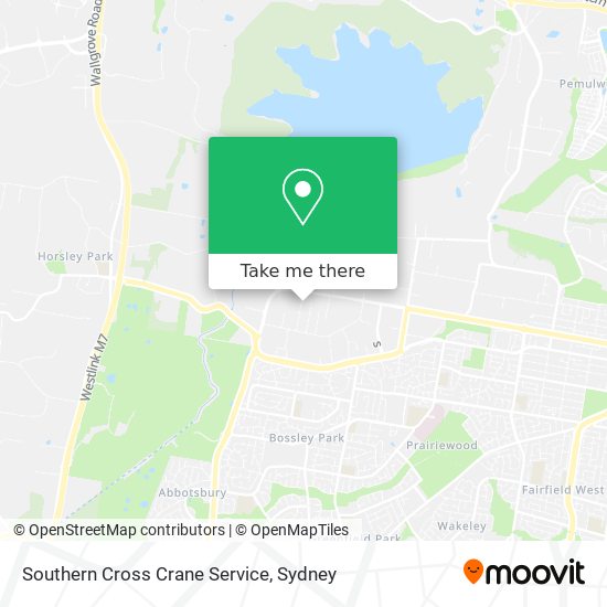 Mapa Southern Cross Crane Service