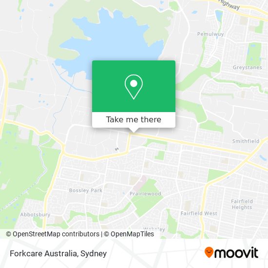 Mapa Forkcare Australia