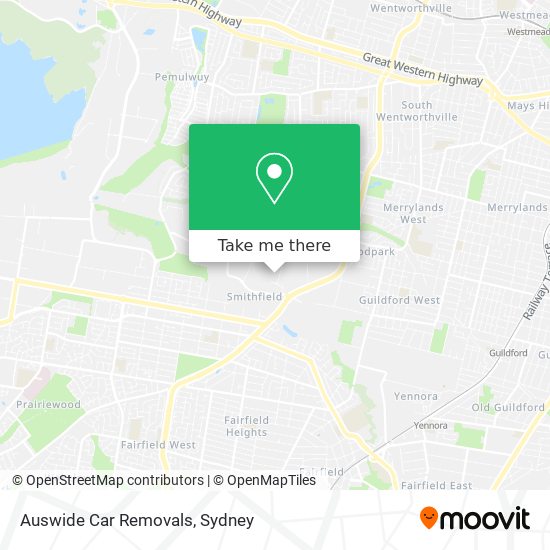 Auswide Car Removals map