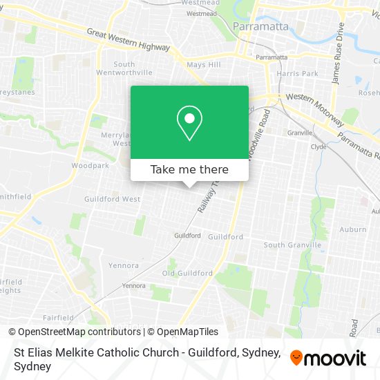 Mapa St Elias Melkite Catholic Church - Guildford, Sydney