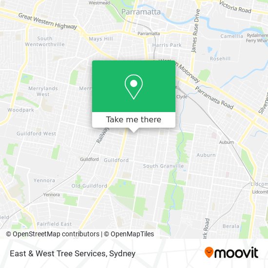 East & West Tree Services map