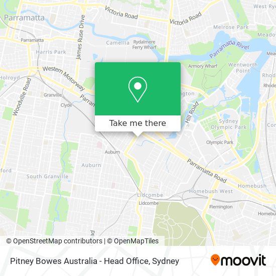 Pitney Bowes Australia - Head Office map