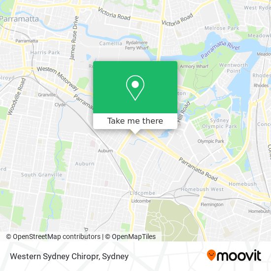 Mapa Western Sydney Chiropr