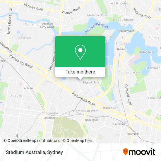 Mapa Stadium Australia