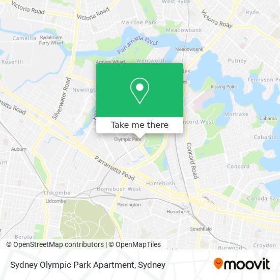 Sydney Olympic Park Apartment map