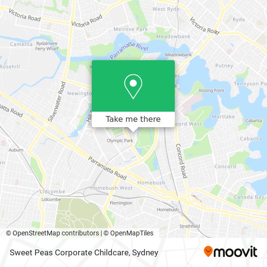 Mapa Sweet Peas Corporate Childcare