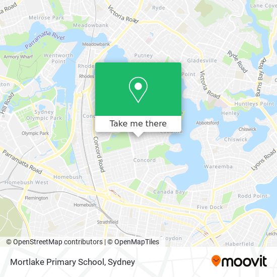 Mapa Mortlake Primary School
