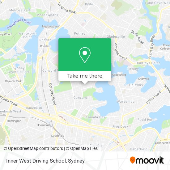 Inner West Driving School map