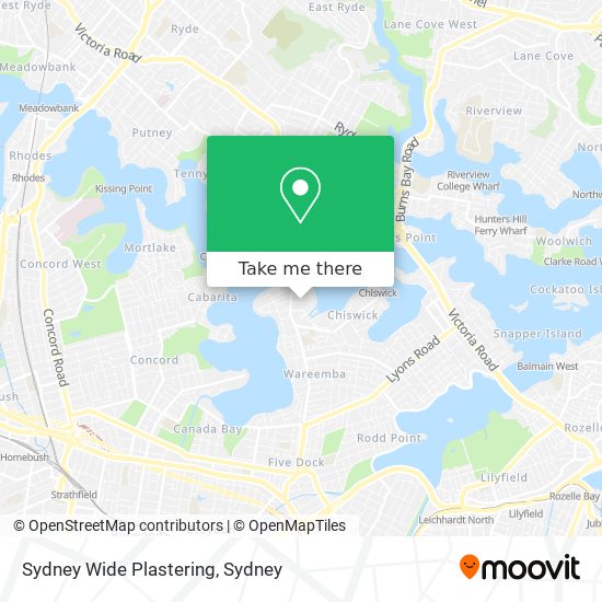 Mapa Sydney Wide Plastering