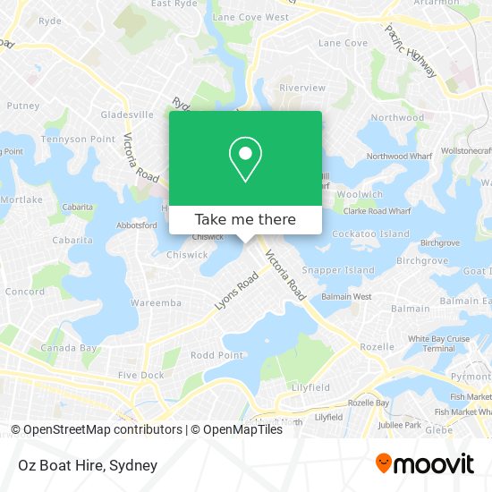 Oz Boat Hire map