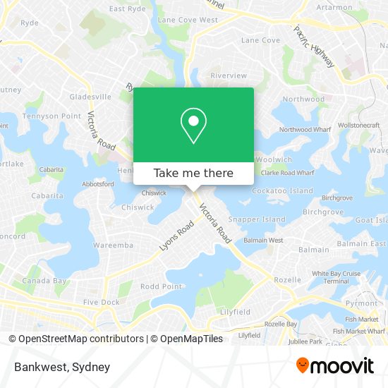 Mapa Bankwest