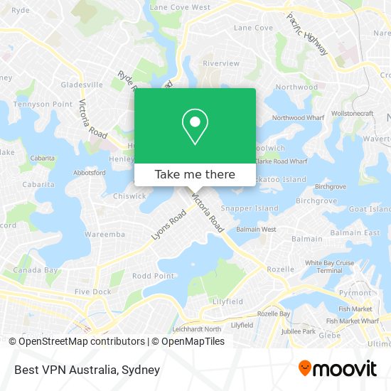 Mapa Best VPN Australia