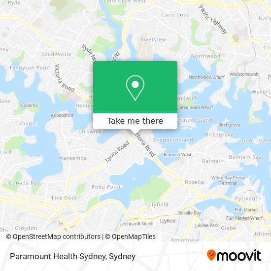 Paramount Health Sydney map