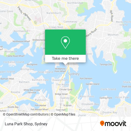 Luna Park Shop map