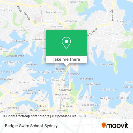 Mapa Badger Swim School