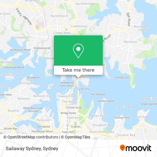 Mapa Sailaway Sydney