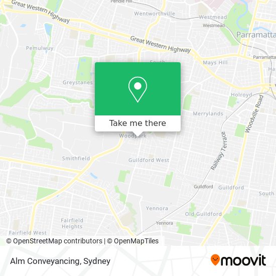 Alm Conveyancing map