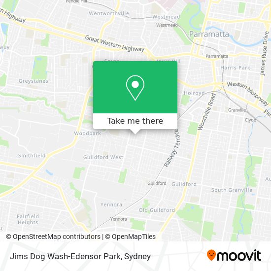 Mapa Jims Dog Wash-Edensor Park