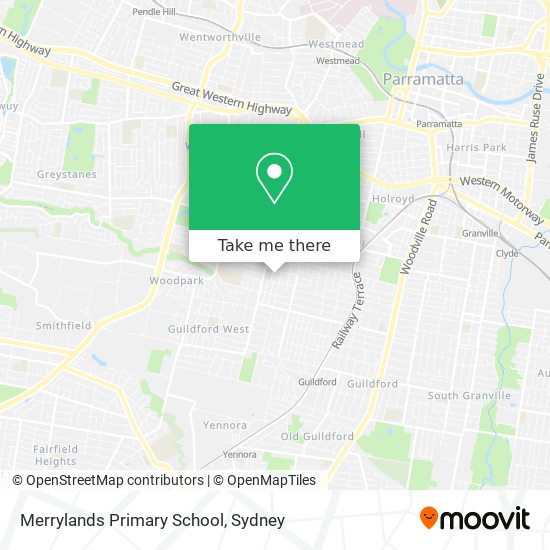 Mapa Merrylands Primary School