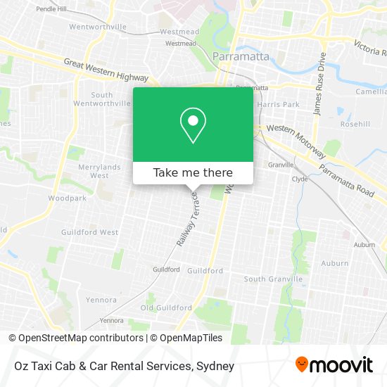 Mapa Oz Taxi Cab & Car Rental Services