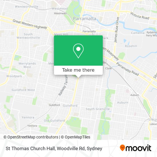 St Thomas Church Hall, Woodville Rd map