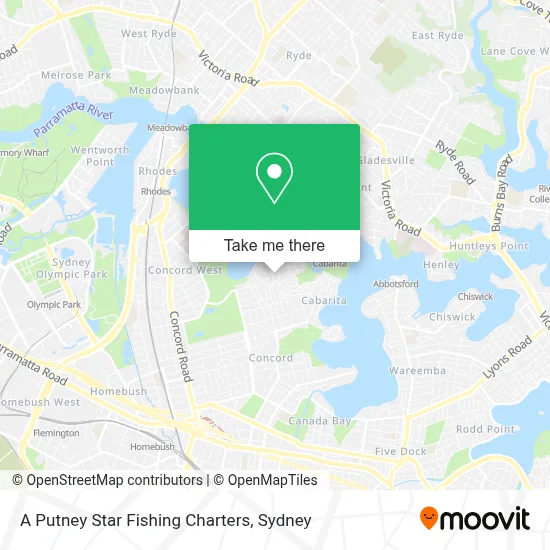Mapa A Putney Star Fishing Charters