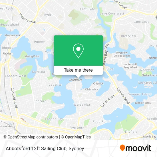 Abbotsford 12ft Sailing Club map