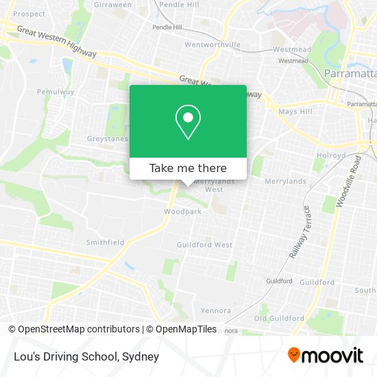 Lou's Driving School map