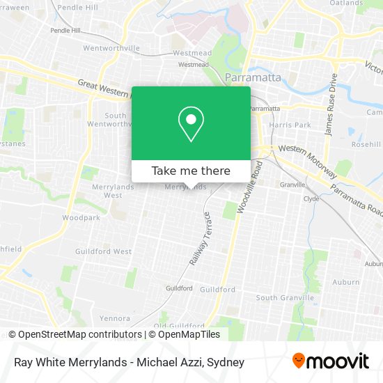 Mapa Ray White Merrylands - Michael Azzi