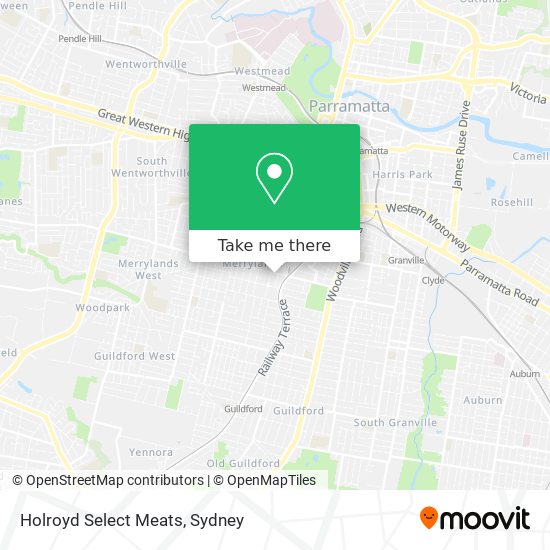 Mapa Holroyd Select Meats