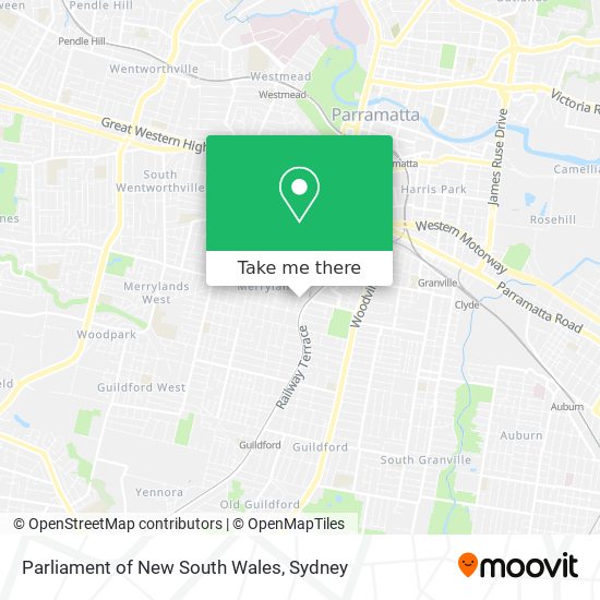 Mapa Parliament of New South Wales