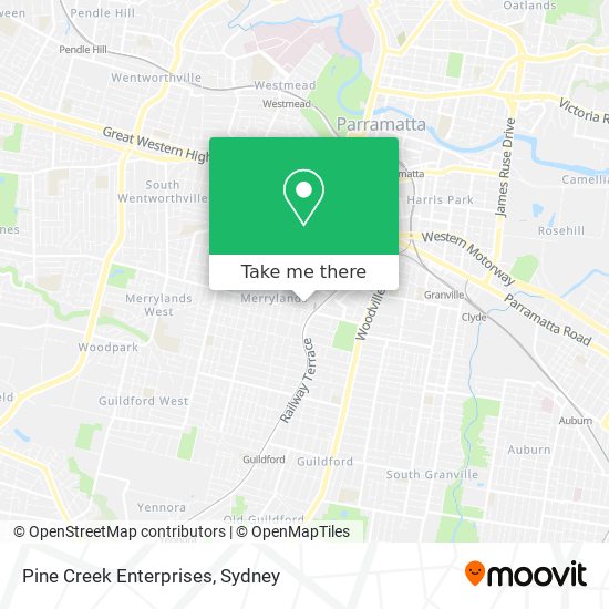 Mapa Pine Creek Enterprises