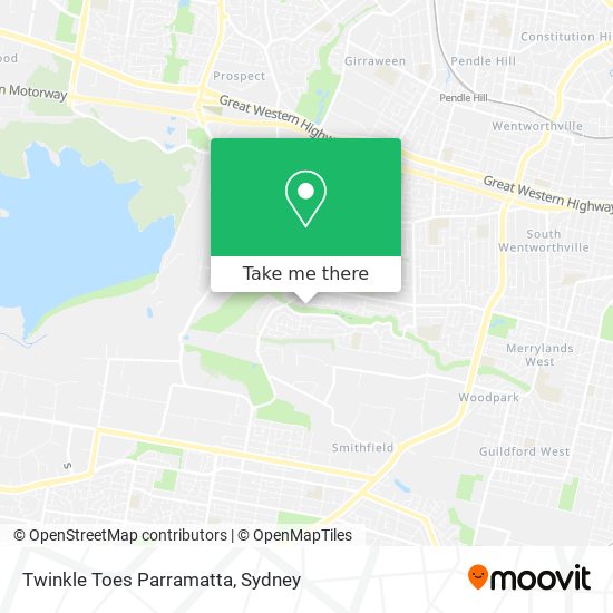 Mapa Twinkle Toes Parramatta