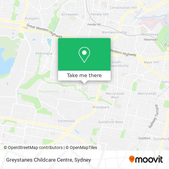 Mapa Greystanes Childcare Centre