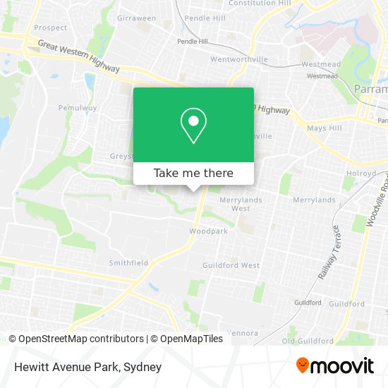 Mapa Hewitt Avenue Park