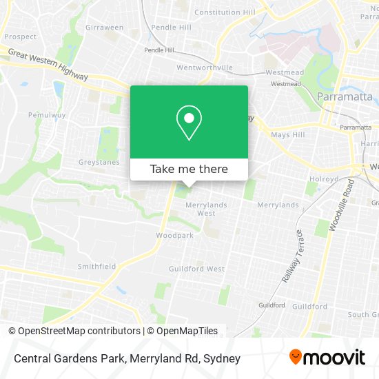 Central Gardens Park, Merryland Rd map