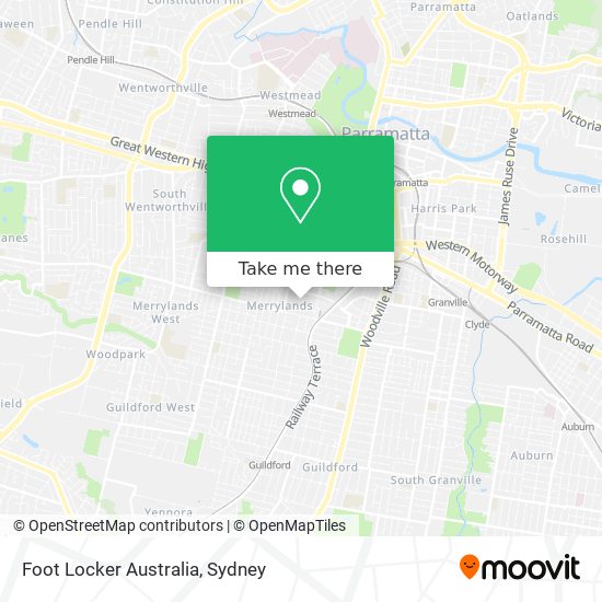 Foot Locker Australia map