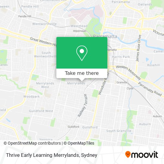 Mapa Thrive Early Learning Merrylands