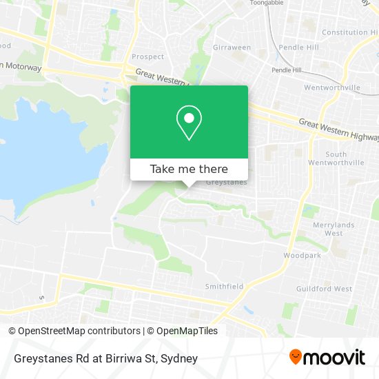 Greystanes Rd at Birriwa St map